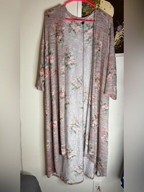 torrid Mauve Pink Floral Open-Front Duster Kimono
